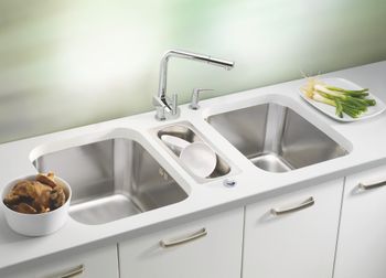 Мойка для кухни VARIANT 10 SAT-90 480X400X180 слив вдоль длинной стороны в комп. с сифоном 1130550, — фото 2, Кухонные мойки