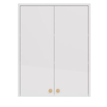 Шкаф LUNO, подвесной 60см, 2дв.,белый глянец — фото 1, Шкафы для ванной