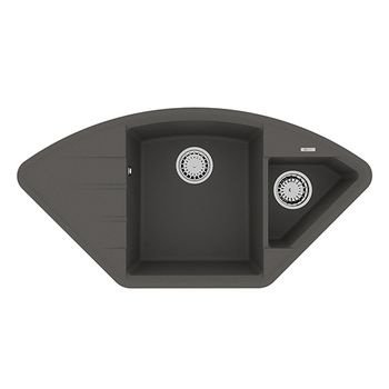 Кухонная мойка Lemark IRKANA 980 9910047 (980 х 500 мм, серый шелк) — фото 1, Кухонные мойки
