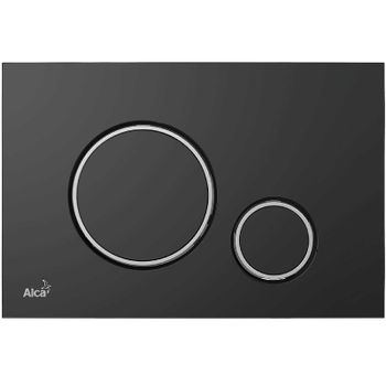 Клавиша смыва Alcaplast M778 Черная матовая Хром — фото 1, Кнопки смыва