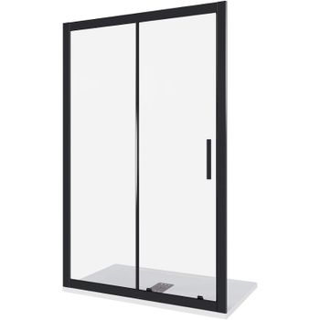 Душевая дверь Good Door Cofe WTW-120-C-B 120 КФ00011 профиль Черный стекло прозрачное — фото 1, Раздвижные душевые двери