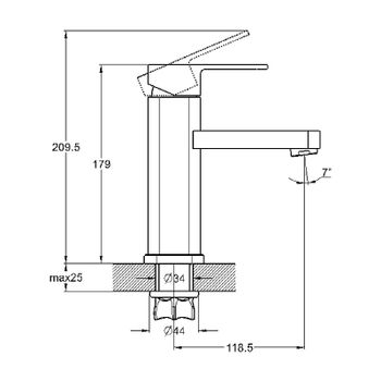 Смеситель для раковины G-Lauf NEB1-A123 Хром — фото 2, Смесители для раковины