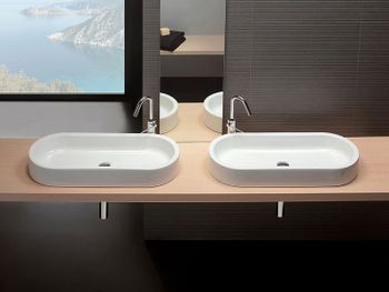 Раковина-чаша Hatria Area 80 Y0UF01 Белая — фото 2, Раковины накладные