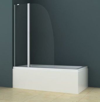 Шторка на ванну Azario Boston 100х140 AZ-142 профиль Хром стекло прозрачное — фото 3, Шторки для ванной распашные