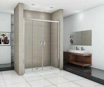 Душевая дверь Good Door Infinity WTW-TD-150-G-CH профиль Хром стекло Грейп — фото 3, Раздвижные душевые двери