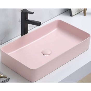 Раковина-чаша CeramaLux 60 78189MP-3 Розовая — фото 1, Раковины накладные