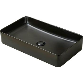 Раковина-чаша CeramaLux 60 9396-1МВ Черная матовая — фото 1, Раковины накладные