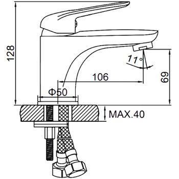 Смеситель для раковины Ledeme H48 1048L Хром — фото 7, Смесители для раковины