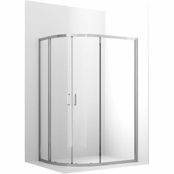 Душевой уголок Ambassador Kingston 110х80 14011110 профиль Хром стекло прозрачное — фото 1, Асимметричные душевые уголки