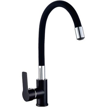 Смеситель для кухни Haiba HB70113-7 Черный Хром — фото 1, Смесители для кухни