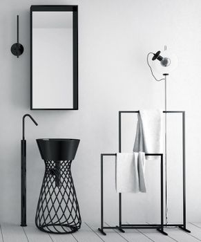 Раковина Artceram Wire 43 WIL001 03 00 Черная — фото 4, Раковины накладные