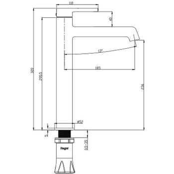 Смеситель для раковины Raglo R20.15.09 Графит матовый — фото 3, Смесители для раковины