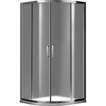 Душевой уголок Gemy Victoria 80х80 S30062M профиль Хром стекло матовое — фото 1, Душевые уголки четверть круга