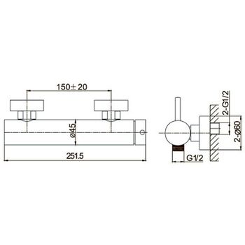 Смеситель для душа Caprigo Don 53-016-CRM Хром — фото 2, Смеситель для душа