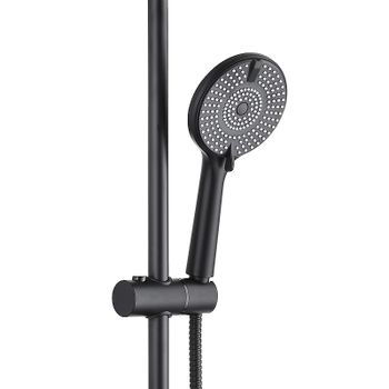 Душевая система Bond Circle B04-9188 Черная матовая — фото 2, Верхние души