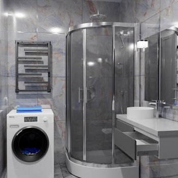 Электрический полотенцесушитель Altasan ЛабиринтПроф 80x50 ЛабиринтПроф5кр8050Г Графит — фото 5, Электрические полотенцесушители