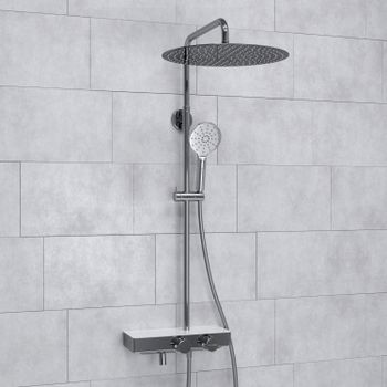 A113.117.127.CH Thermo Душевой комплект с термостатическим смесителем — фото 1, Душевые стойки