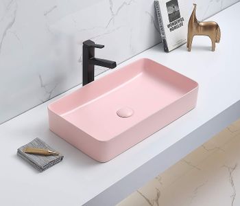 Раковина-чаша CeramaLux 60 78189MP-3 Розовая — фото 2, Раковины накладные