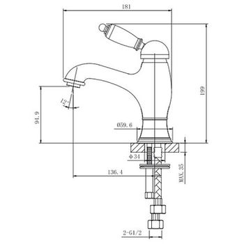 Смеситель для раковины Caprigo Adria-Uno Black Edition 02B-520-vot Бронза — фото 2, Смесители для раковины