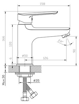 Смеситель "Lagos Gun Metal" д/рак, арт. LG26GM — фото 2, Смесители для раковины