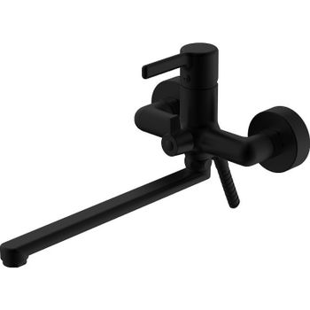 Смеситель для ванны Haiba HB22814-7 универсальный Черный матовый — фото 1, Смеситель для ванны