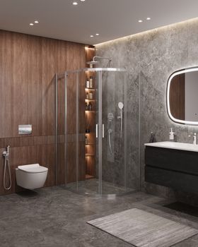 Душевой уголок CEZARES MOLVENO-RH-2-110/90-C-Cr-IV — фото 1, Душевые уголки