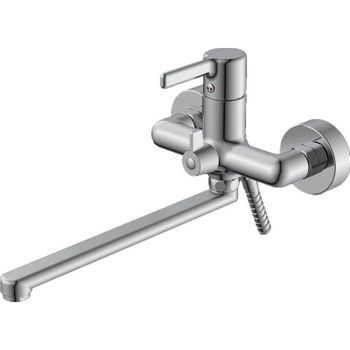 Смеситель для ванны Haiba HB22814 универсальный Хром — фото 1, Смеситель для ванны