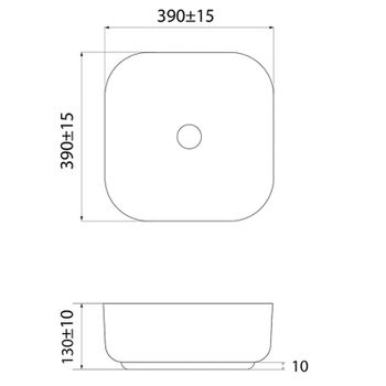 Раковина-чаша Iddis Bridge 39 BRIWM04i27 Белая матовая — фото 4, Раковины накладные