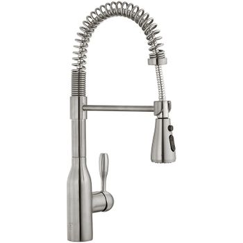 Смеситель для кухни E.C.A. Flux 406218019EX Сталь — фото 1, Смесители для кухни