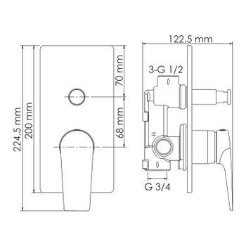 Wiese 8461 Смеситель для ванны и душа — фото 6, Смеситель для ванны