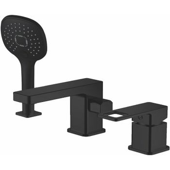 Смеситель на борт ванны Haiba HB80615-7 Черный матовый — фото 1, Смесители на борт ванны