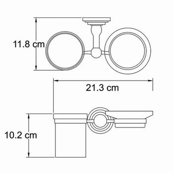 Isar K-7326 Держатель стакана и мыльницы — фото 5, Аксессуары для раковины