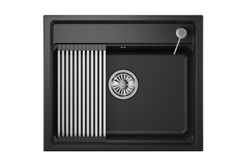 Granula-KS-6003, ЧЁРНЫЙ, кухонная мойка, кварц — фото 1, Кухонные мойки