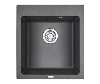 Granula-4651, ГРАФИТ (ЧЁРНО-СЕРЫЙ), кухонная мойка, кварц — фото 1, Кухонные мойки