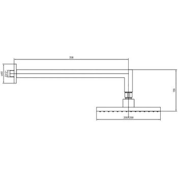 Верхний душ E.C.A. Tiera 102145031EX Хром — фото 2, Верхние души