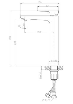 Смеситель "Berlin" д/рак, высокий, арт. BR25 — фото 2, Смесители для раковины