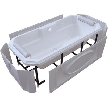 Акриловая ванна Radomir Fra Grande Фернандо 190x90 4-01-3-0-1-421 Золото без гидромассажа — фото 5, Акриловые ванны