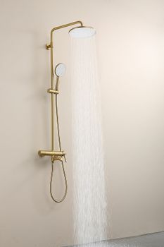 Душевая система Raglo R20.24.03 Золото матовое — фото 26, Душевые стойки