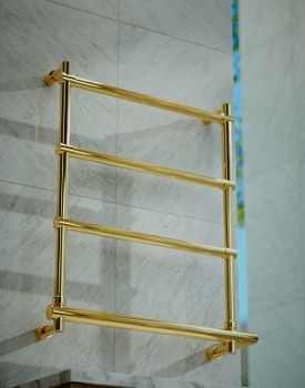 Электрический полотенцесушитель Margaroli Sole 542-4 BOX 5424704GONB Золото — фото 7, Электрические полотенцесушители