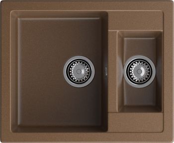 GRANFEST Мойка QUADRO 610K 1,5-чаши 610*500мм терракот арт.GF- — фото 2, Кухонные мойки