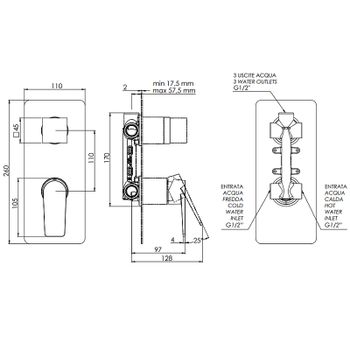 Смеситель для душа Remer Dream D93 Хром — фото 2, Смеситель для душа