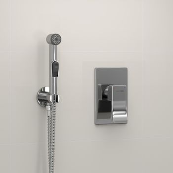 A010657 Встраиваемый комплект для биде со шлангом 120 см — фото 1, Гигиенические души