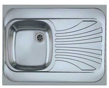 Мойка для кухни накладная CLASSIC 30L NAT-60 800X600 левая в комплекте с сифоном 1011717, — фото 1, Кухонные мойки