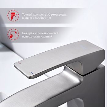 Смеситель для раковины Raglo R01.10.09 Графит матовый — фото 5, Смесители для раковины