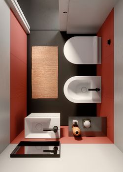 Биде GSI Kube X 9464111 подвесное Белое — фото 2, Биде подвесные