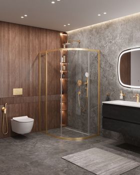 Душевой уголок CEZARES MOLVENO-RH-1-120/90-C-BORO-IV — фото 1, Душевые уголки