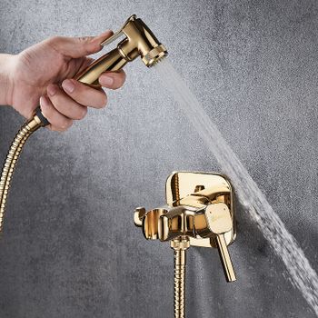 Гигиенический душ со смесителем Lemark Solo LM7165G Золото — фото 3, Гигиенические души