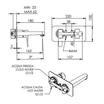 Смеситель для раковины Remer Winner W15 Хром — фото 2, Смесители для раковины
