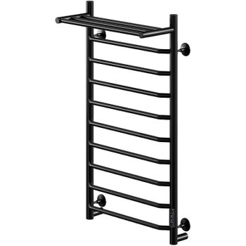 Электрический полотенцесушитель Comfysan Scola EC-10 100x50 016753 с полкой Черный матовый — фото 1, Электрические полотенцесушители