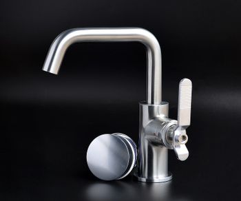 Смеситель для раковины Bronze de Luxe 1760'S 1178CC Хром матовый — фото 3, Смесители для раковины